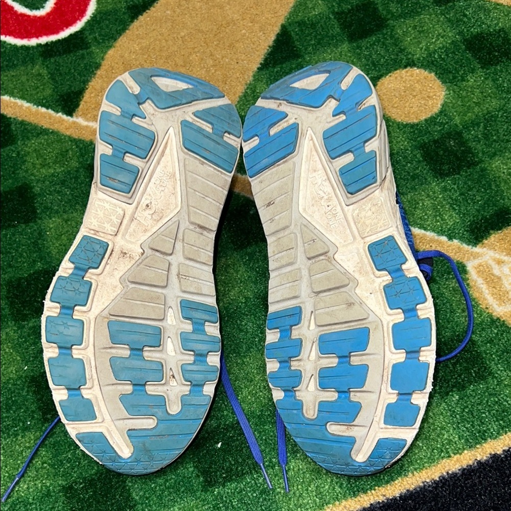 Hoka One One Gaviota 4 Blue Graphite Mens Size 11 Blue White Running Shoes - Picture 4 of 5